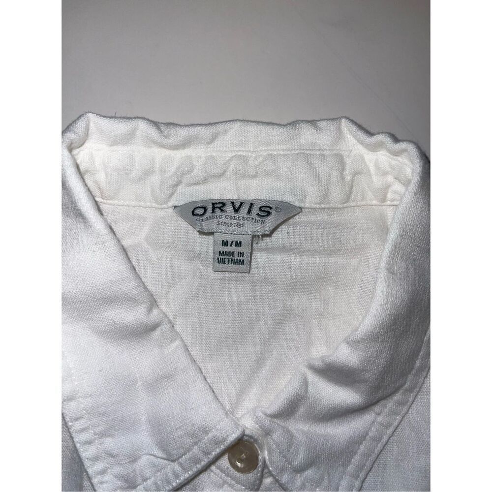 Orvis Cream Casual Button Down Shirt - Picture 2 of 7